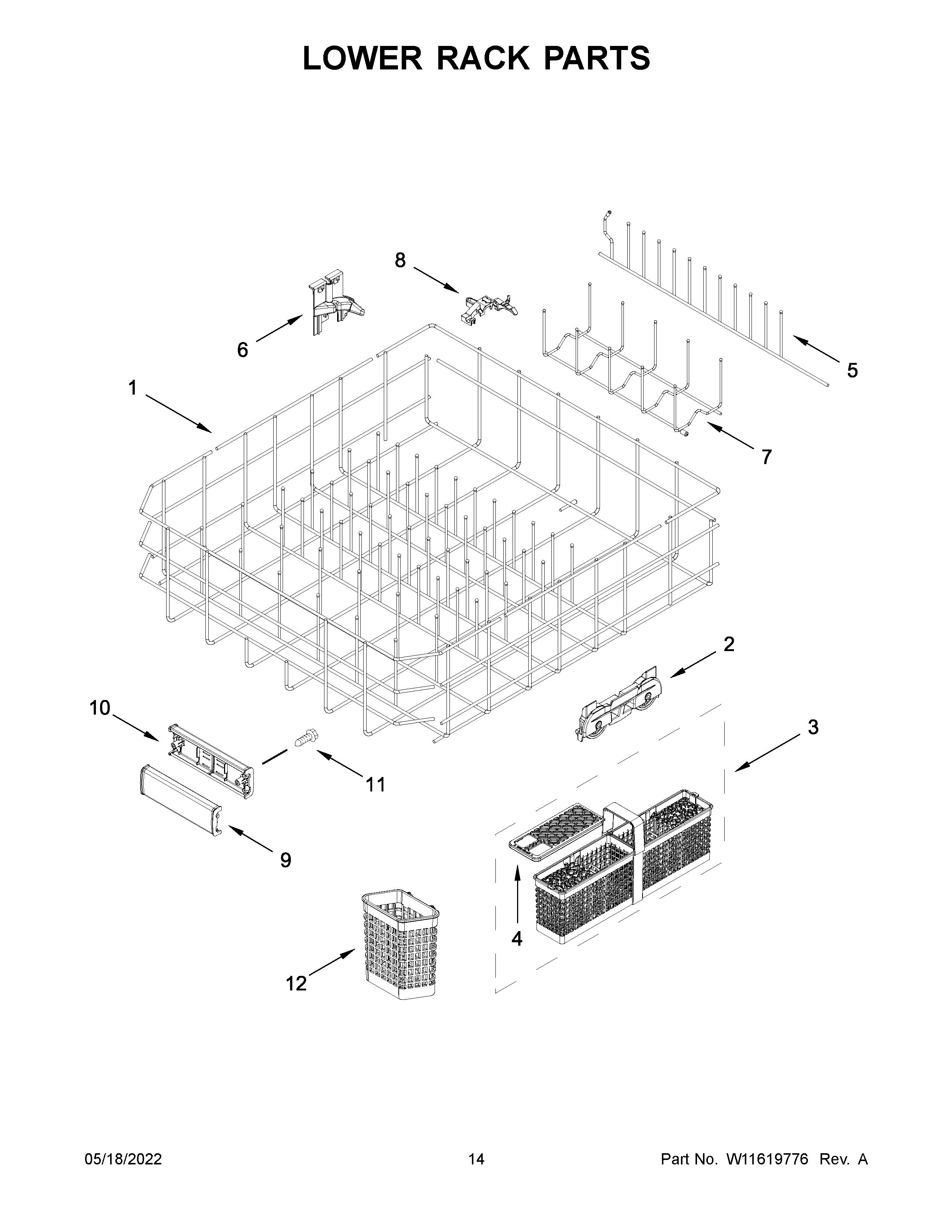 LOWER RACK PARTS