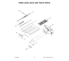KitchenAid KDTM704KPS1 third level rack and track parts diagram