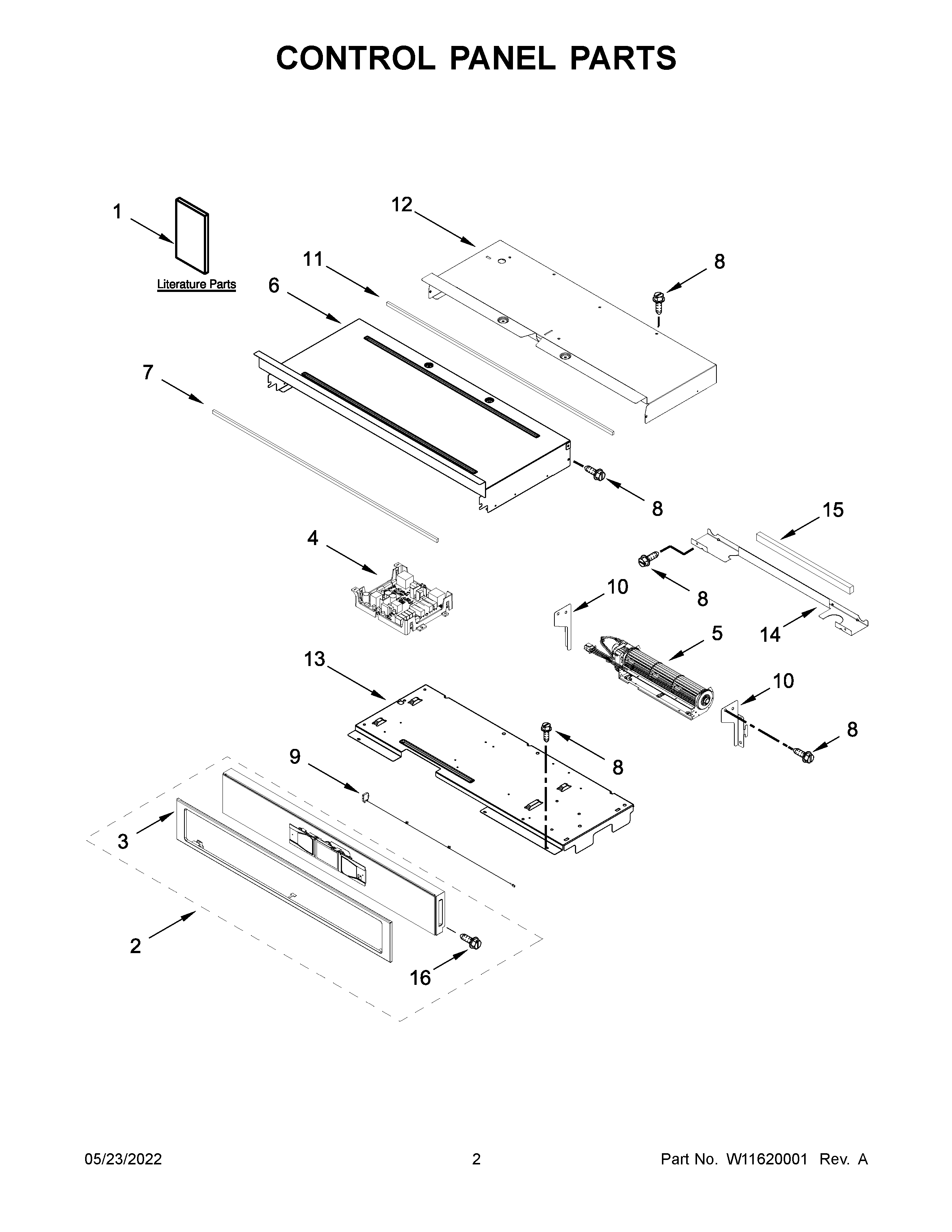 Control panel parts