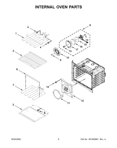 Internal oven parts