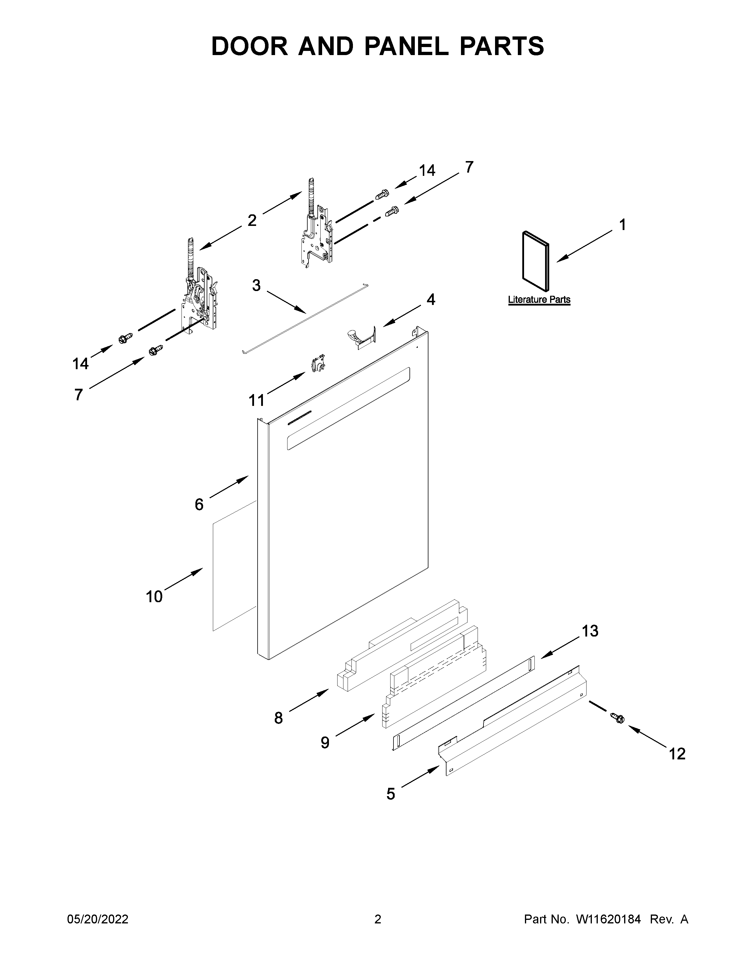 Door and panel parts