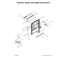 Maytag MDB9959SKZ1 control panel and inner door parts diagram