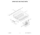 Maytag MDB9959SKZ1 upper rack and track parts diagram