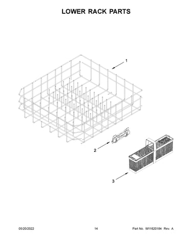 Lower rack parts