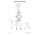 Maytag MVW6230HW3 basket and tub parts diagram
