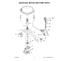 Maytag MVW6230HC3 gearcase, motor and pump parts diagram