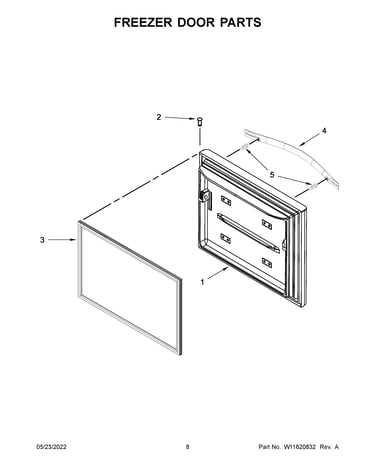 Freezer door parts