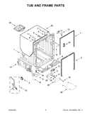 Tub and frame parts