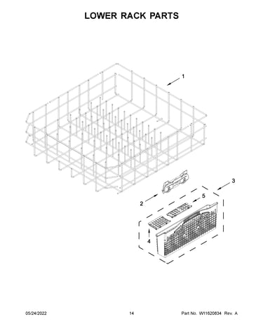 Lower rack parts