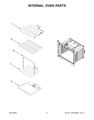 Internal oven parts