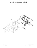 Upper oven door parts