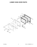 Lower oven door parts
