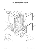 Tub and frame parts