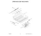 KitchenAid KDPM704KPS1 upper rack and track parts diagram