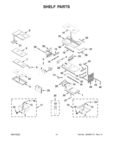 Shelf parts