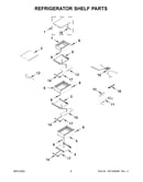 Refrigerator shelf parts