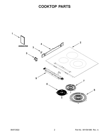 Cooktop parts