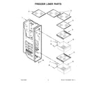 KitchenAid KRSC703HBS04 freezer liner parts diagram