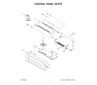 Whirlpool WOS51EC7HW20 control panel parts diagram