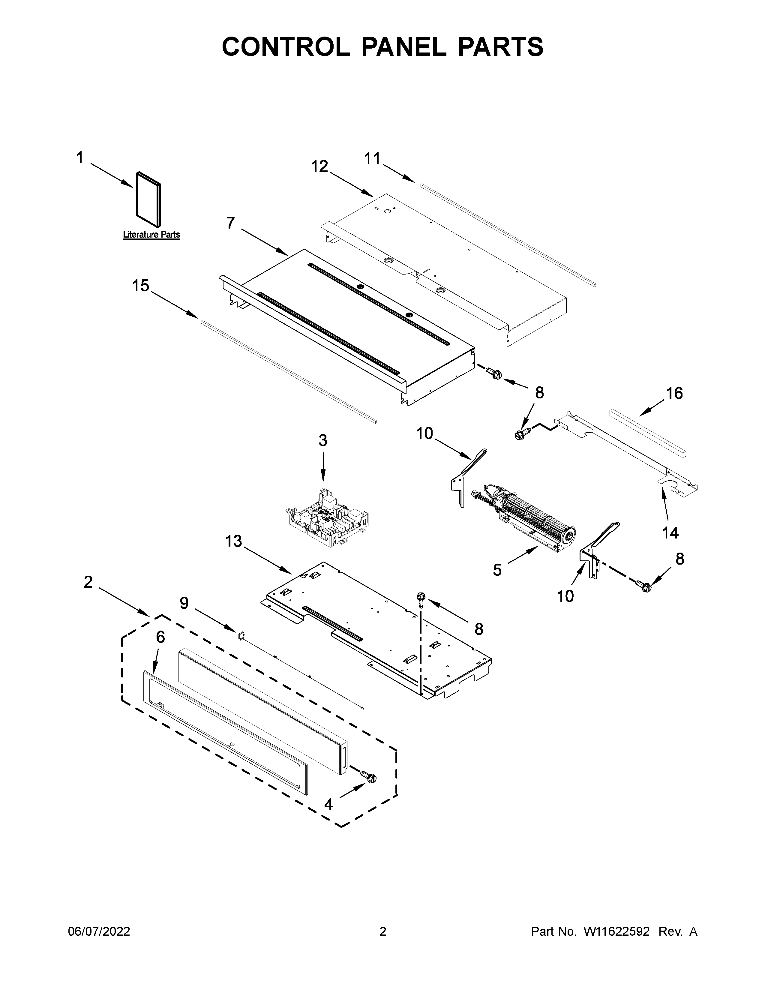 Control panel parts
