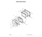 Whirlpool WOS51EC7HW20 oven door parts diagram