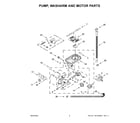 KitchenAid KDFM404KBS1 pump, washarm and motor parts diagram