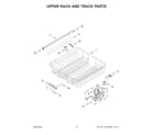 KitchenAid KDFM404KBS1 upper rack and track parts diagram