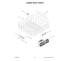 KitchenAid KDFM404KBS1 lower rack parts diagram