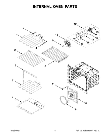 Internal oven parts