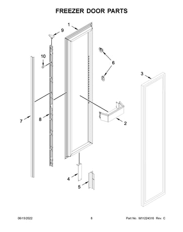 Freezer door parts
