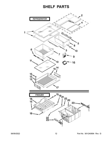 Shelf parts