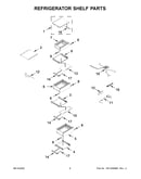 Refrigerator shelf parts