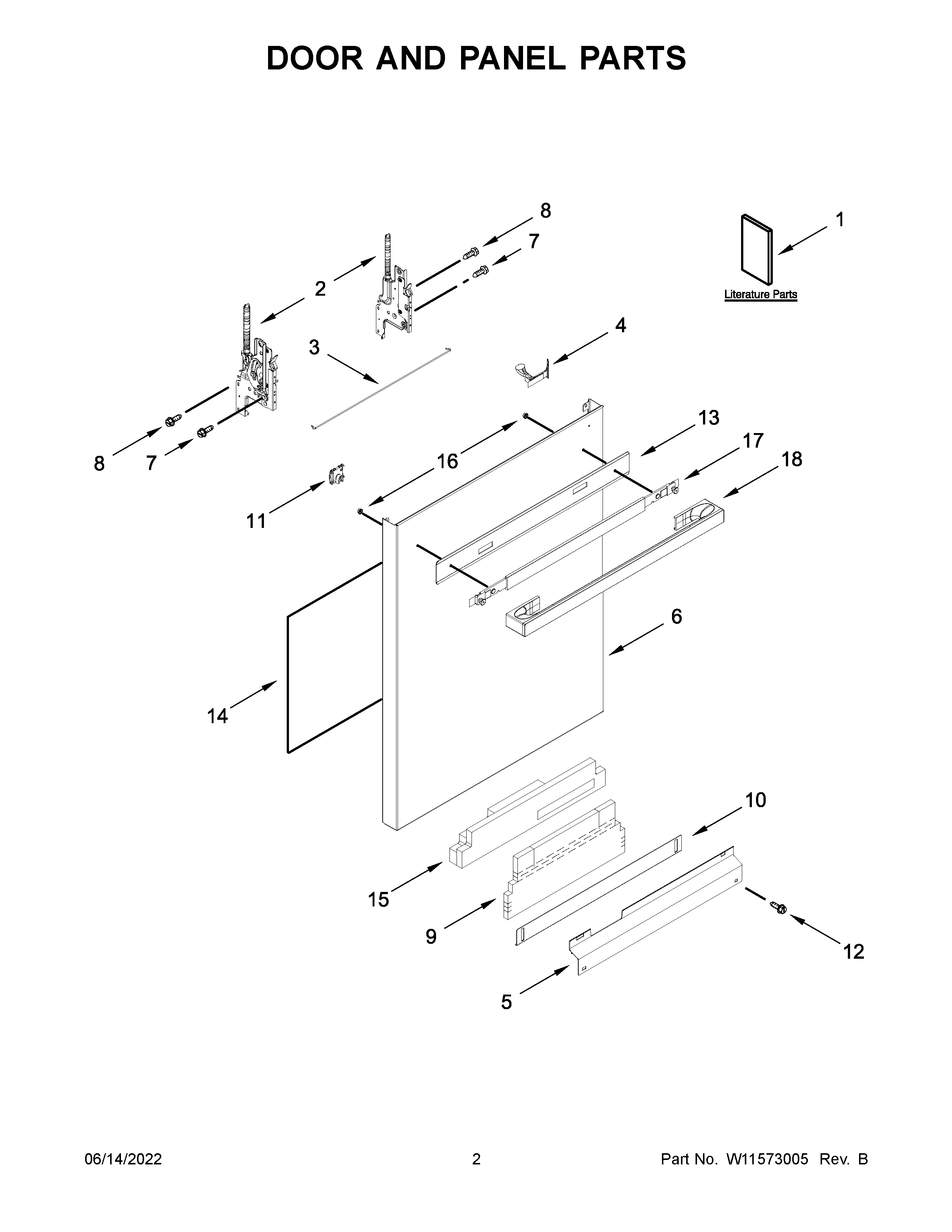 Door and panel parts
