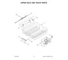 Jenn-Air JDPSS244LM1 upper rack and track parts diagram
