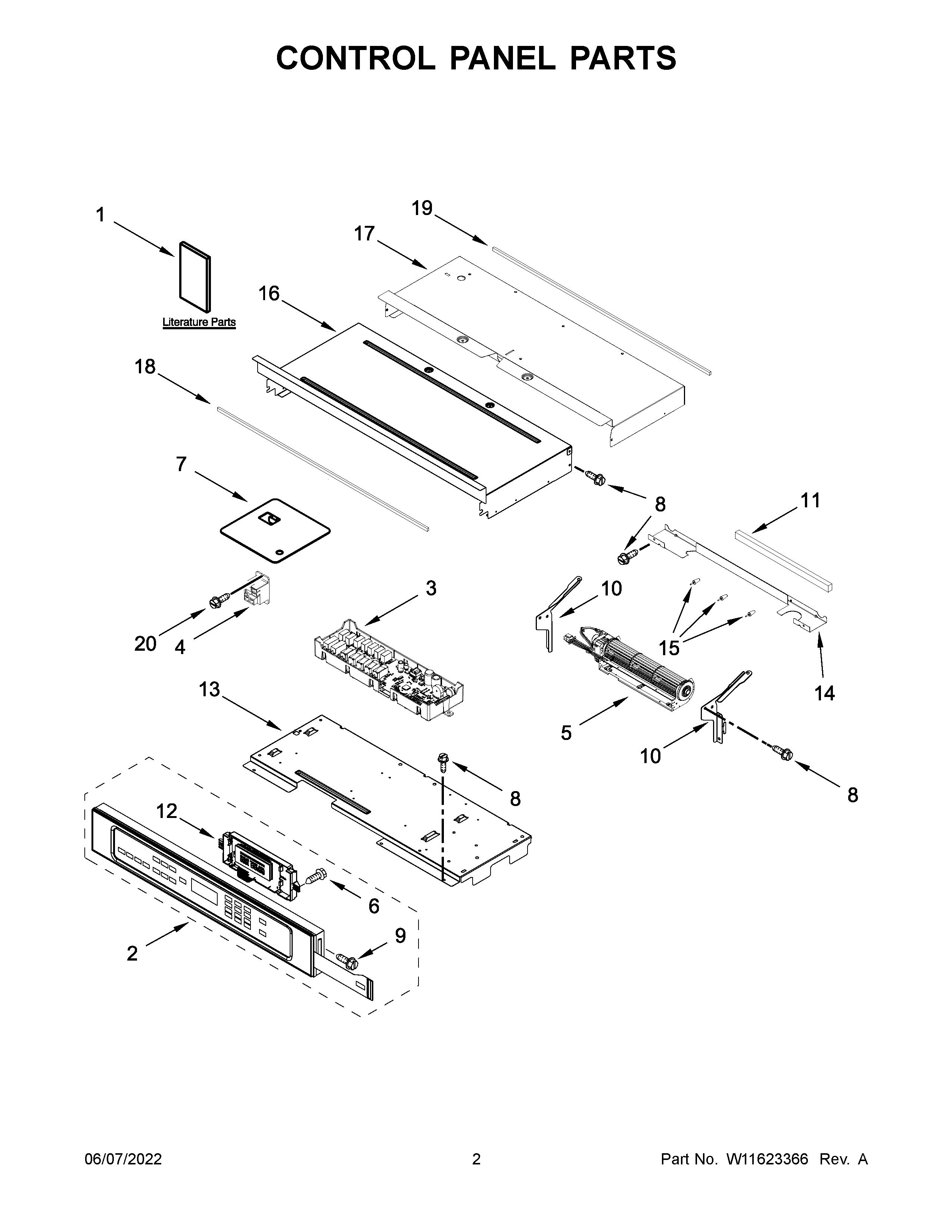 Control panel parts