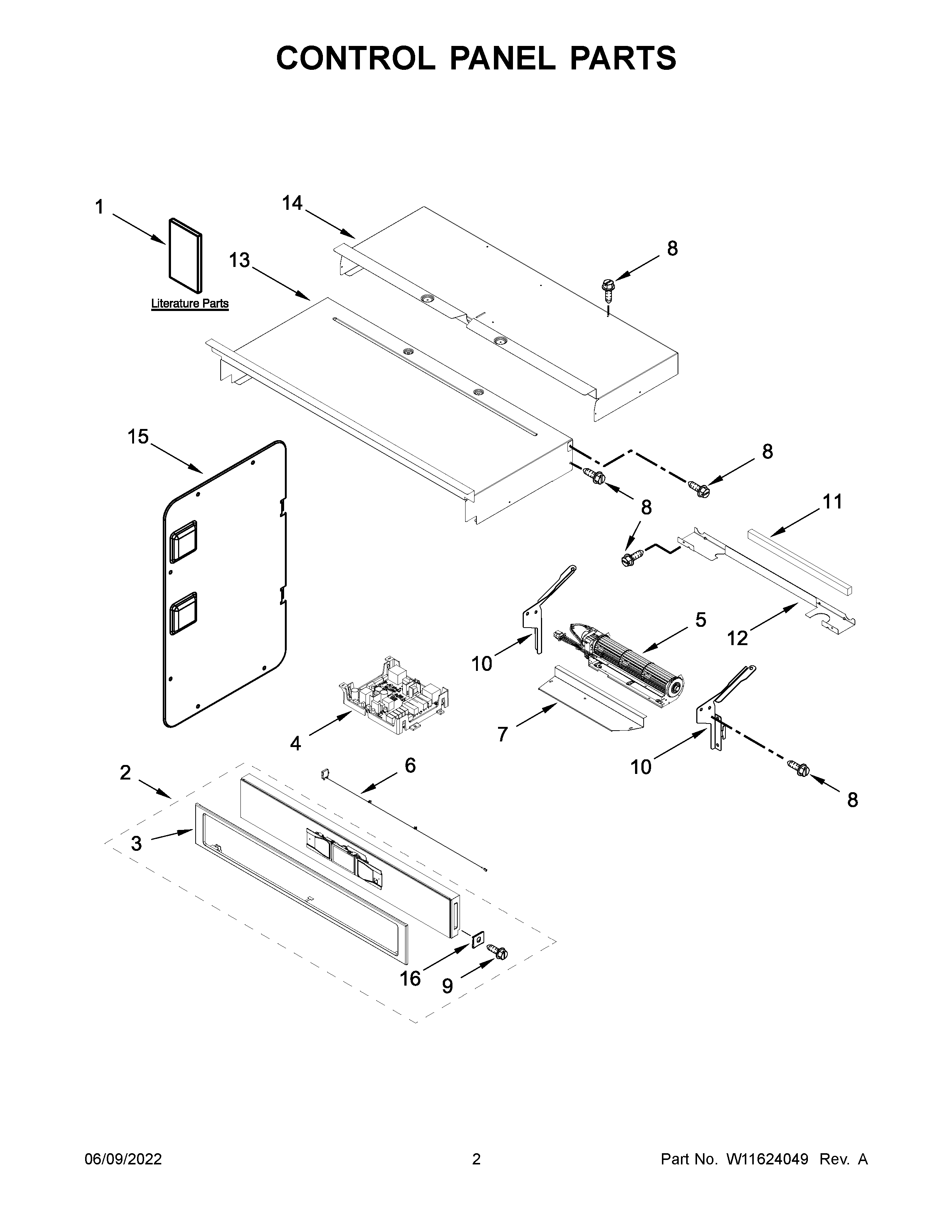 Control panel parts