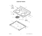 Whirlpool WFE550S0LB2 cooktop parts diagram