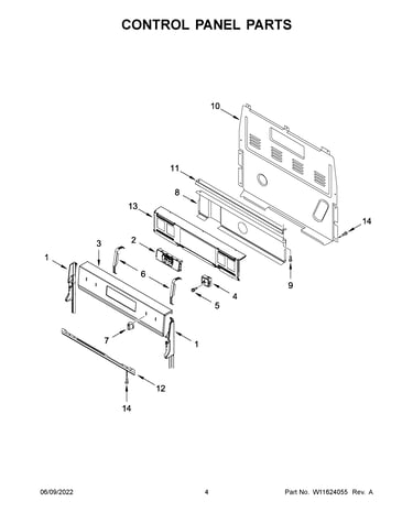 Control panel parts