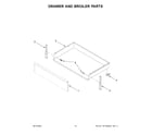 Amana AER6303MMS0 drawer and broiler parts diagram