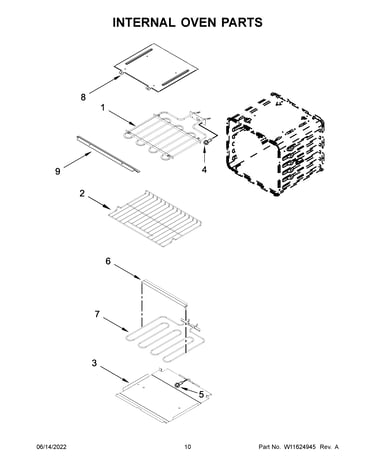 Internal oven parts