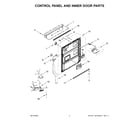 Jenn-Air JDPSS244LM2 control panel and inner door parts diagram