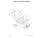 Jenn-Air JDPSS244LM2 upper rack and track parts diagram