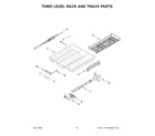 Jenn-Air JDPSS246LL1 third level rack and track parts diagram