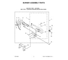 Whirlpool WGD5100HW2 burner assembly parts diagram