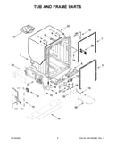Tub and frame parts
