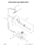 Upper wash and rinse parts