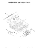 Upper rack and track parts