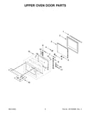 Upper oven door parts