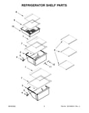 Refrigerator shelf parts