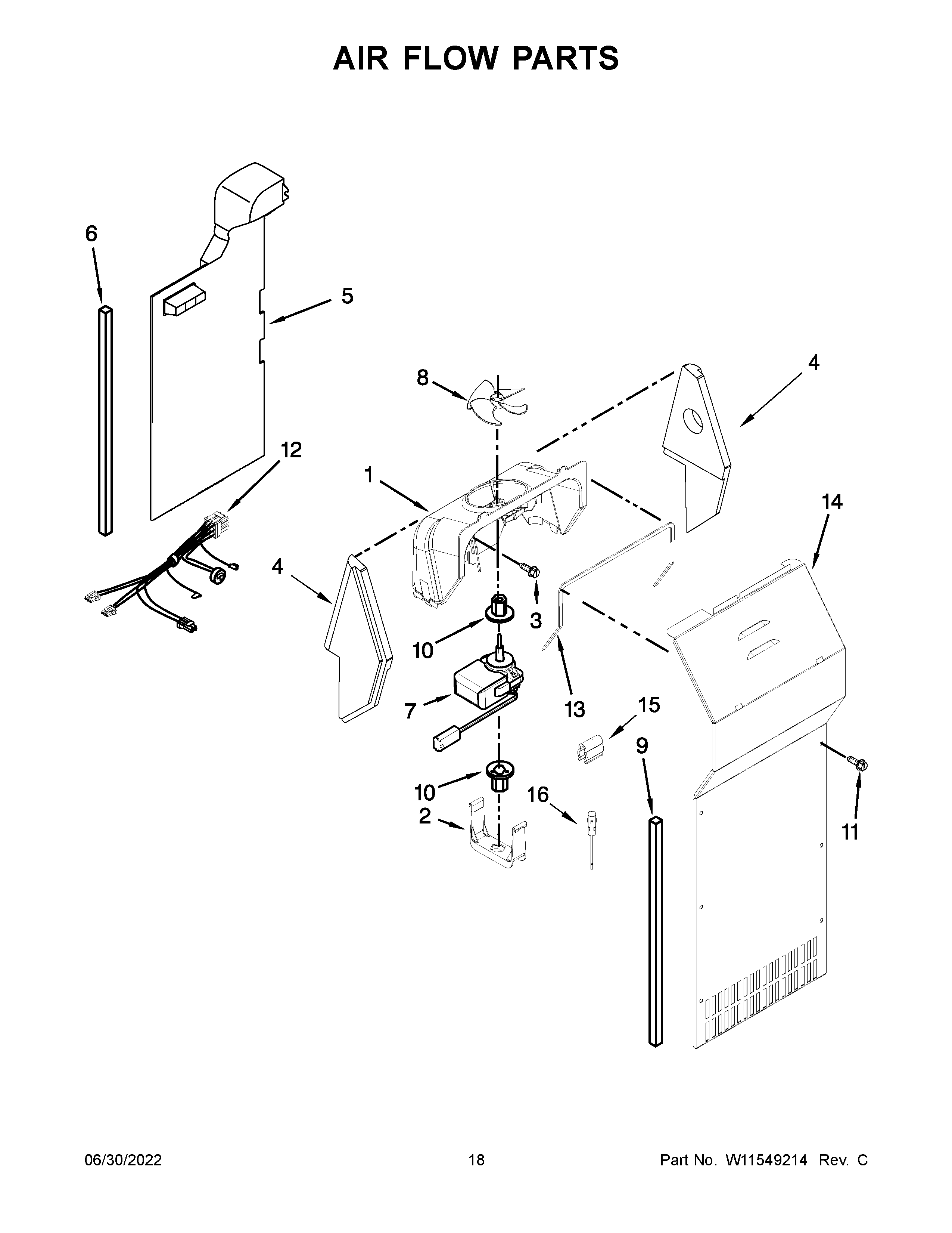 Air flow parts